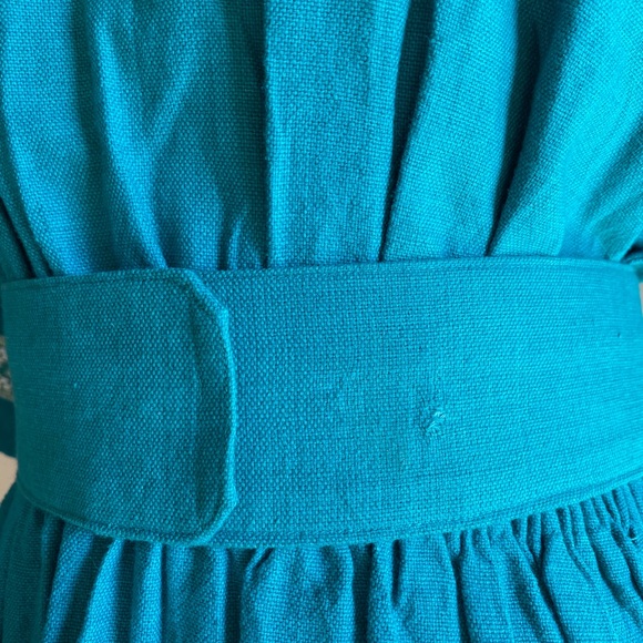 Vintage Boho Green Ethnic Embroidered Dress Southwest Central South America M L - Picture 5 of 10